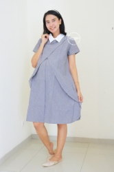 Dress Baju Hamil Menyusui Sofie Simple Polos Elegant Modis Terbaru Murah MAMA HAMIL BUTIK   DRO 848 8  large